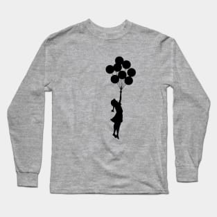 Banksy Girl Floating Away With Balloons Long Sleeve T-Shirt